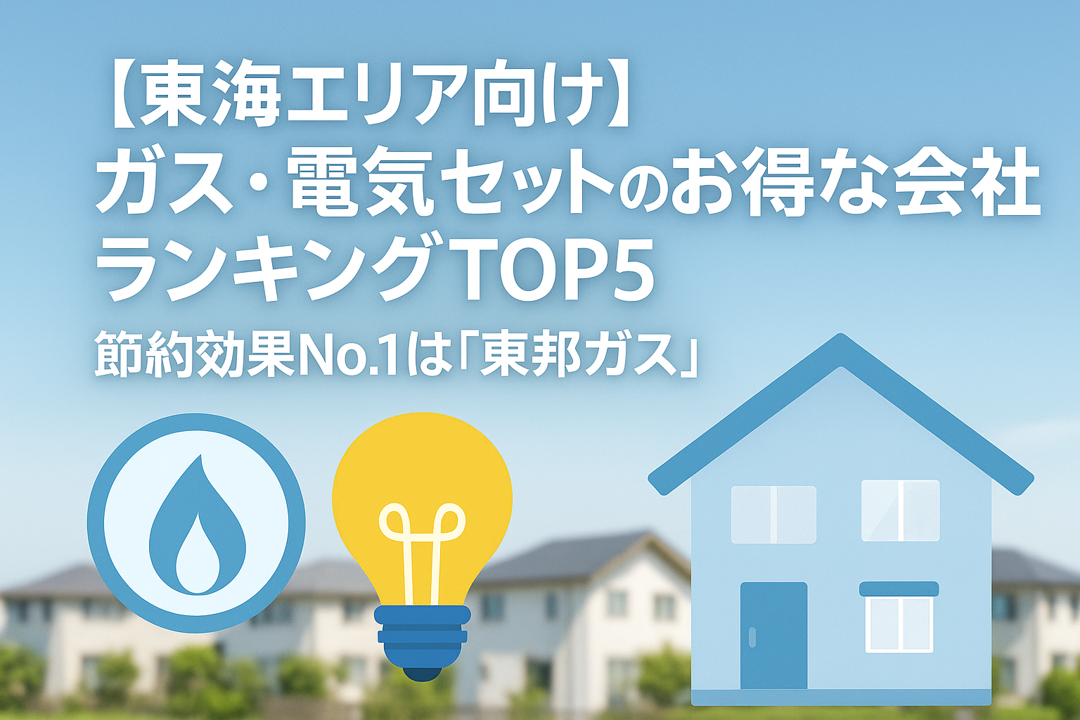 【東海エリア向け】ガス・電気セットのお得な会社ランキングTOP5｜節約効果No.1は「東邦ガス」