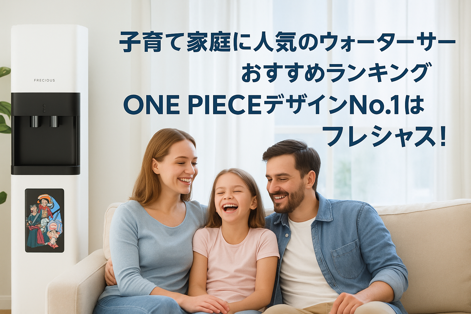 子育て家庭に人気のウォーターサーバーおすすめランキング|ONE PIECEデザインNo.1はフレシャス!徹底比較5選