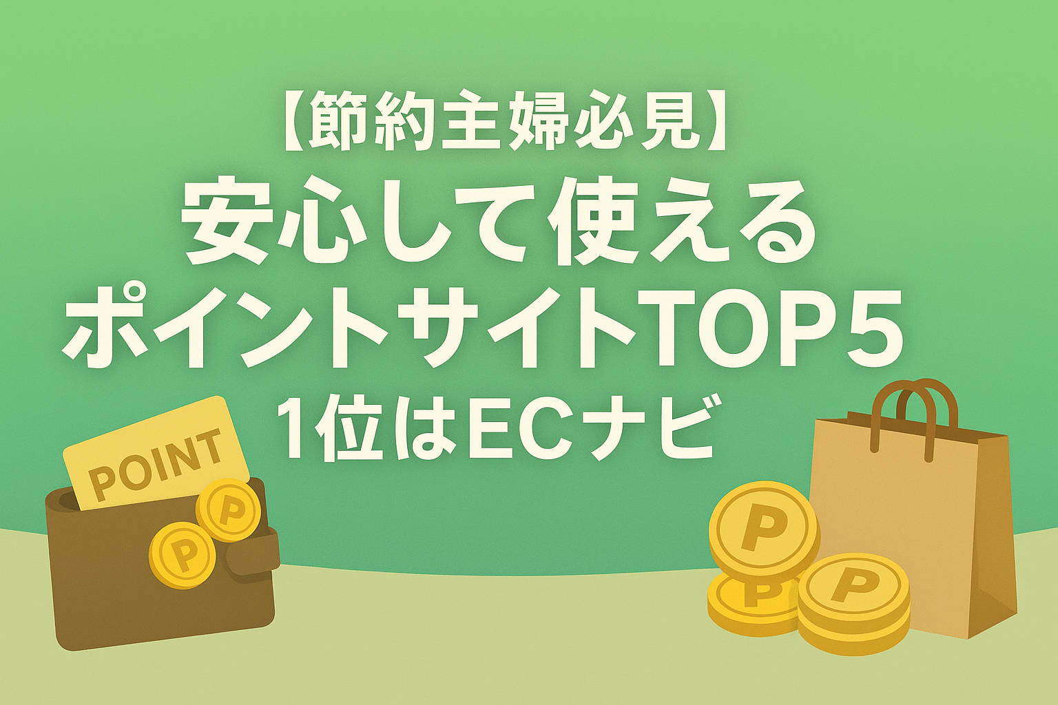 【節約主婦必見】安心して使えるポイントサイトTOP5｜1位はECナビ