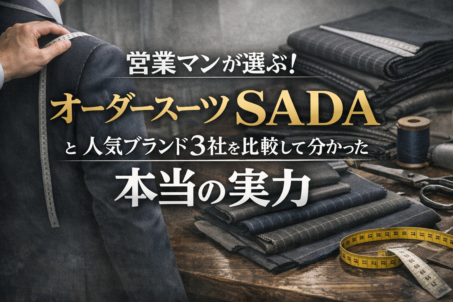 営業マンが選ぶ！オーダースーツSADAと人気ブランド3社を比較して分かった本当の実力
