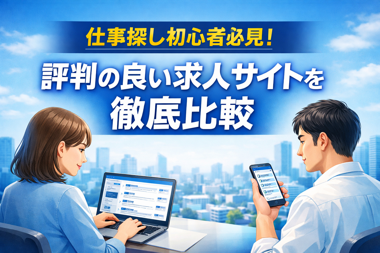 仕事探し初心者必見！評判の良い求人サイトを徹底比較