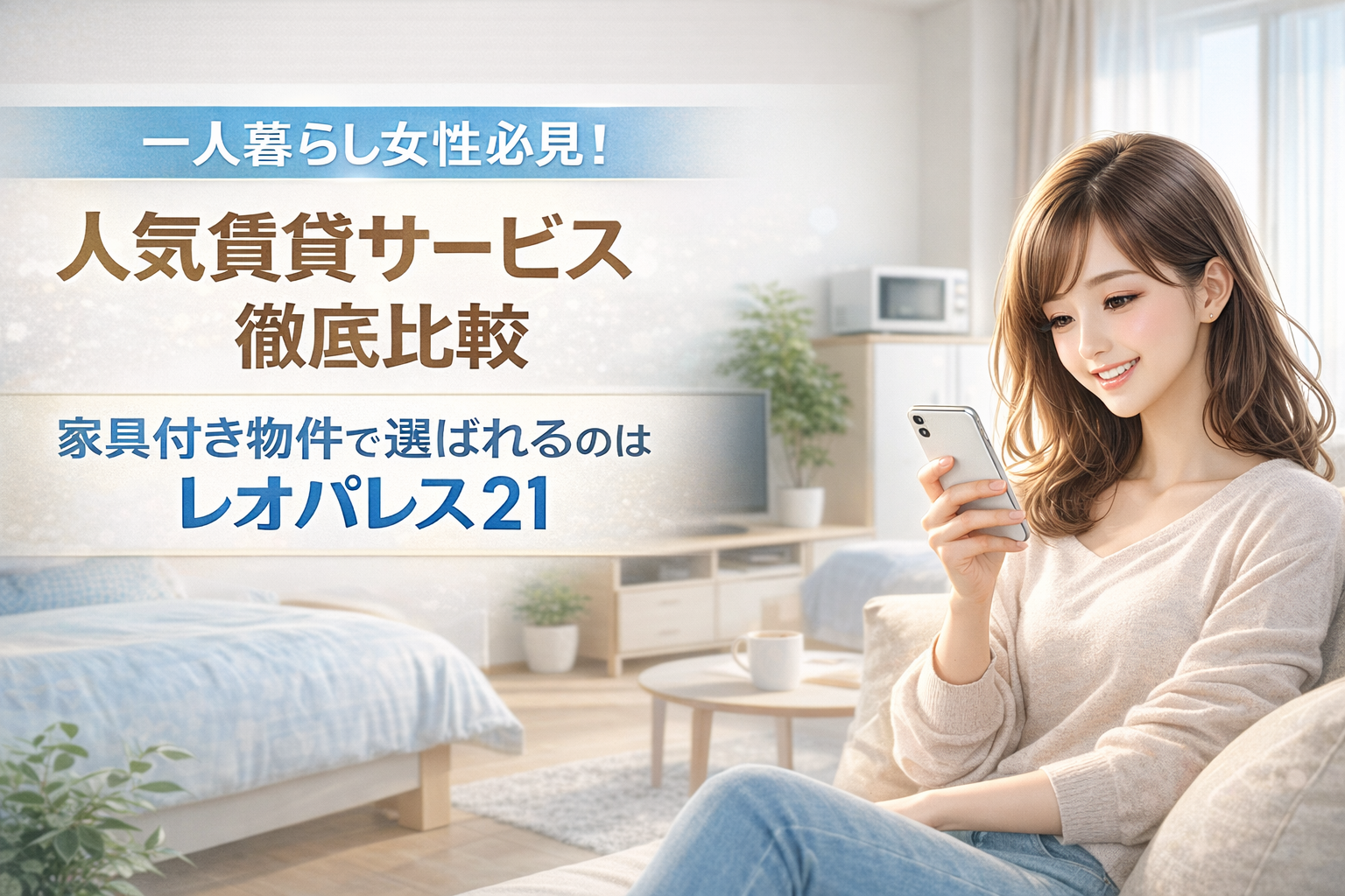 一人暮らし女性必見！人気賃貸サービス徹底比較｜家具付き物件で選ばれるのはレオパレス21