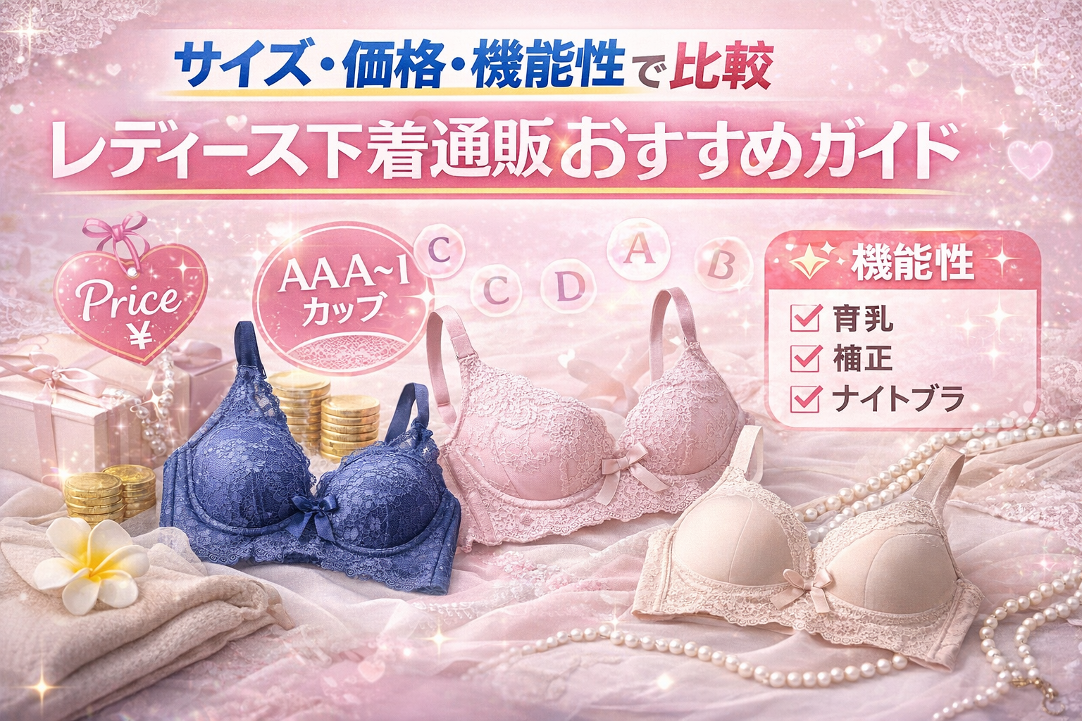 サイズ・価格・機能性で比較｜レディース下着通販おすすめガイド