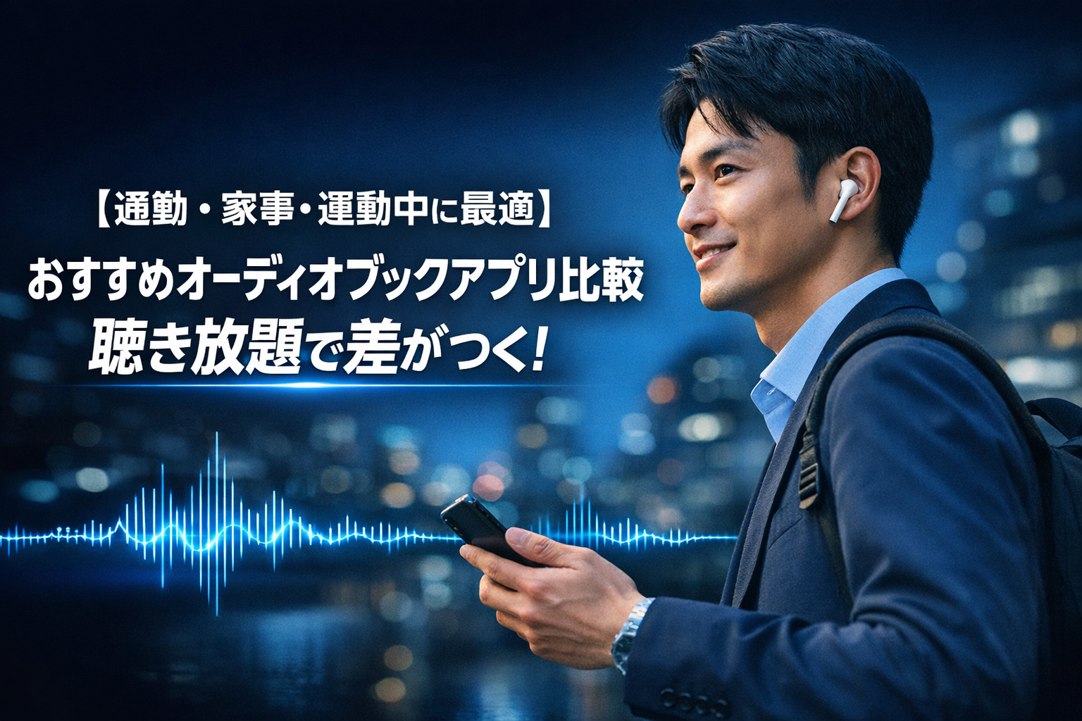 【通勤・家事・運動中に最適】おすすめオーディオブックアプリ比較｜聴き放題で差がつく！