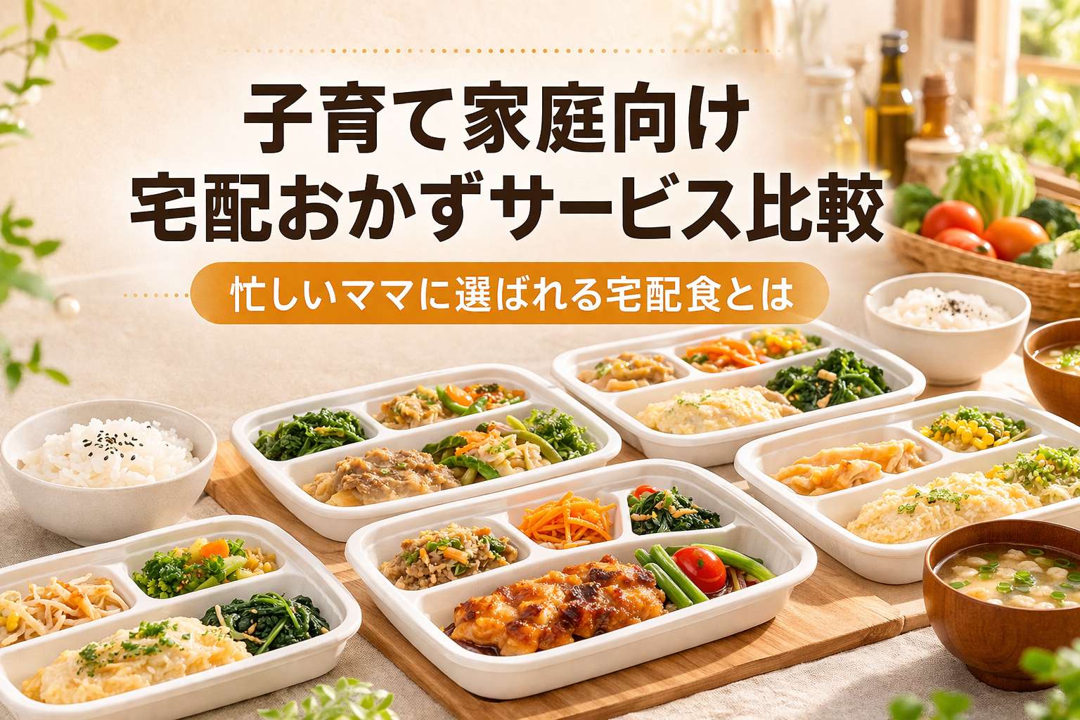 子育て家庭向け宅配おかずサービス比較｜忙しいママに選ばれるツクリオとは